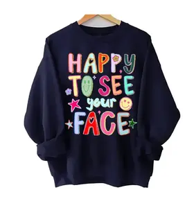 Happy To See Your Face Teacher Sweatshirt & Shirt, Hand Drawn Colorful Doodle Stars Messy Teacher Shirt, Teacher Shirt, 1st Day Of School Teacher, Trendy Teacher Back To School Shirt, Gift For Teacher