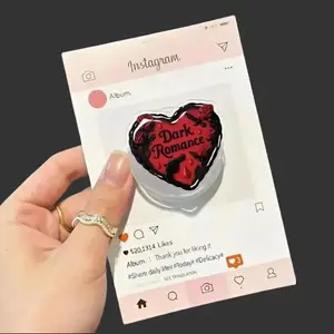 Dark Romance Kindle Grip, Gothic Kindle Grip, Bookish Accessory, Roses Heart Dark Aesthetic Magnetic Phone Mount Sticky Foldable Wireless