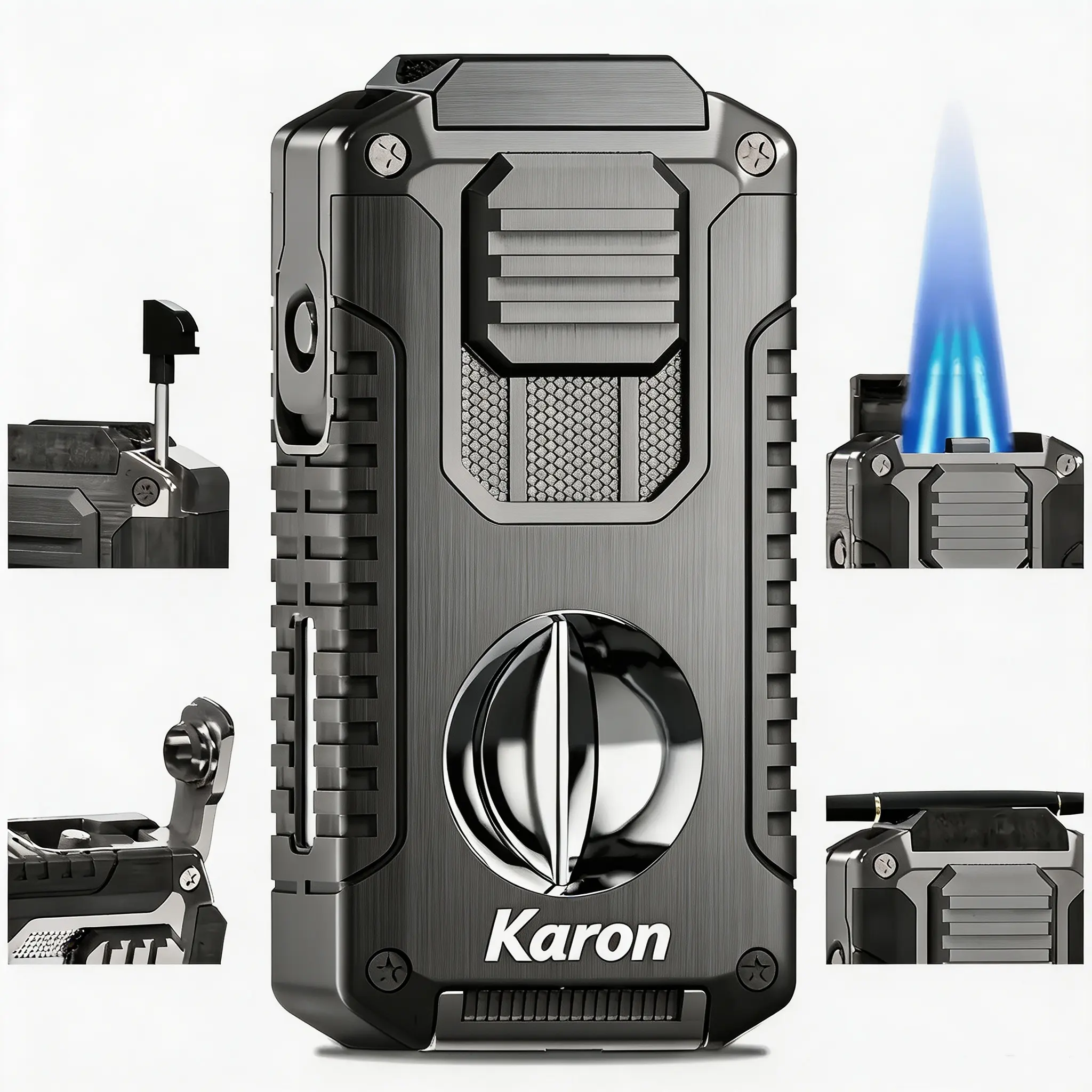 Father's Day Gift[No Gas]5-in-1 EDC Pocket Tool – Windproof Multi-Function Lighter & Outdoor Utility Gadget for Men(Father’s Day Ready)Refillable and Reusable, Suitable for BBQ, Candles, Outdoor, Camping, Great Gift for Men