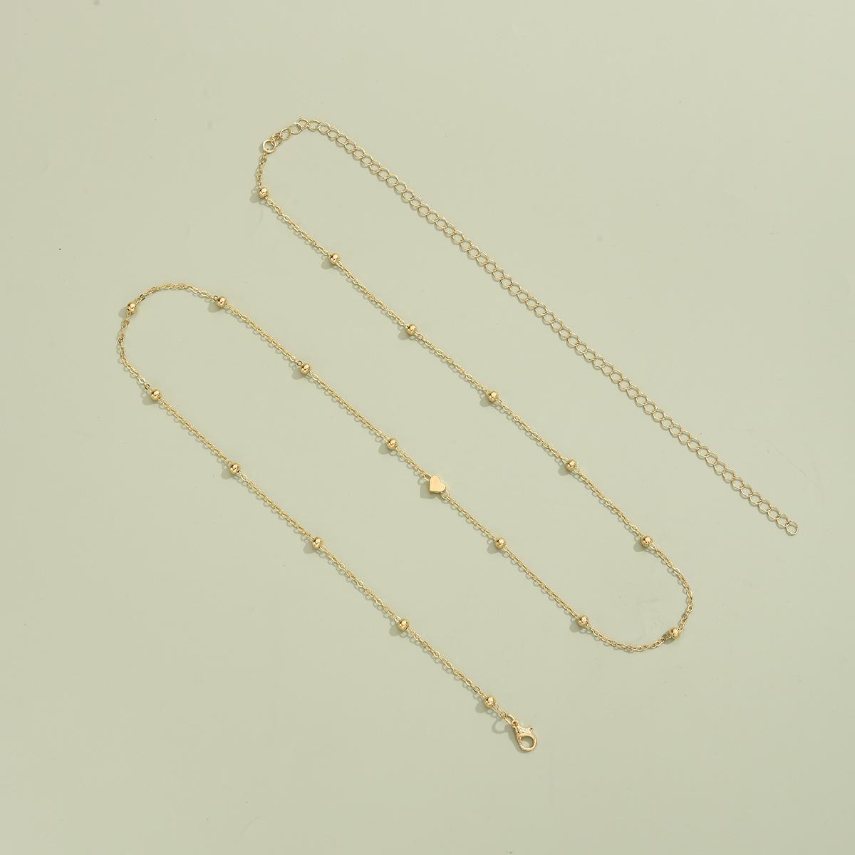 Creative And Fashionable Heart-shaped Bead Waist Chain, Golden Alloy Waist Chain For Women, Summer Accessory.