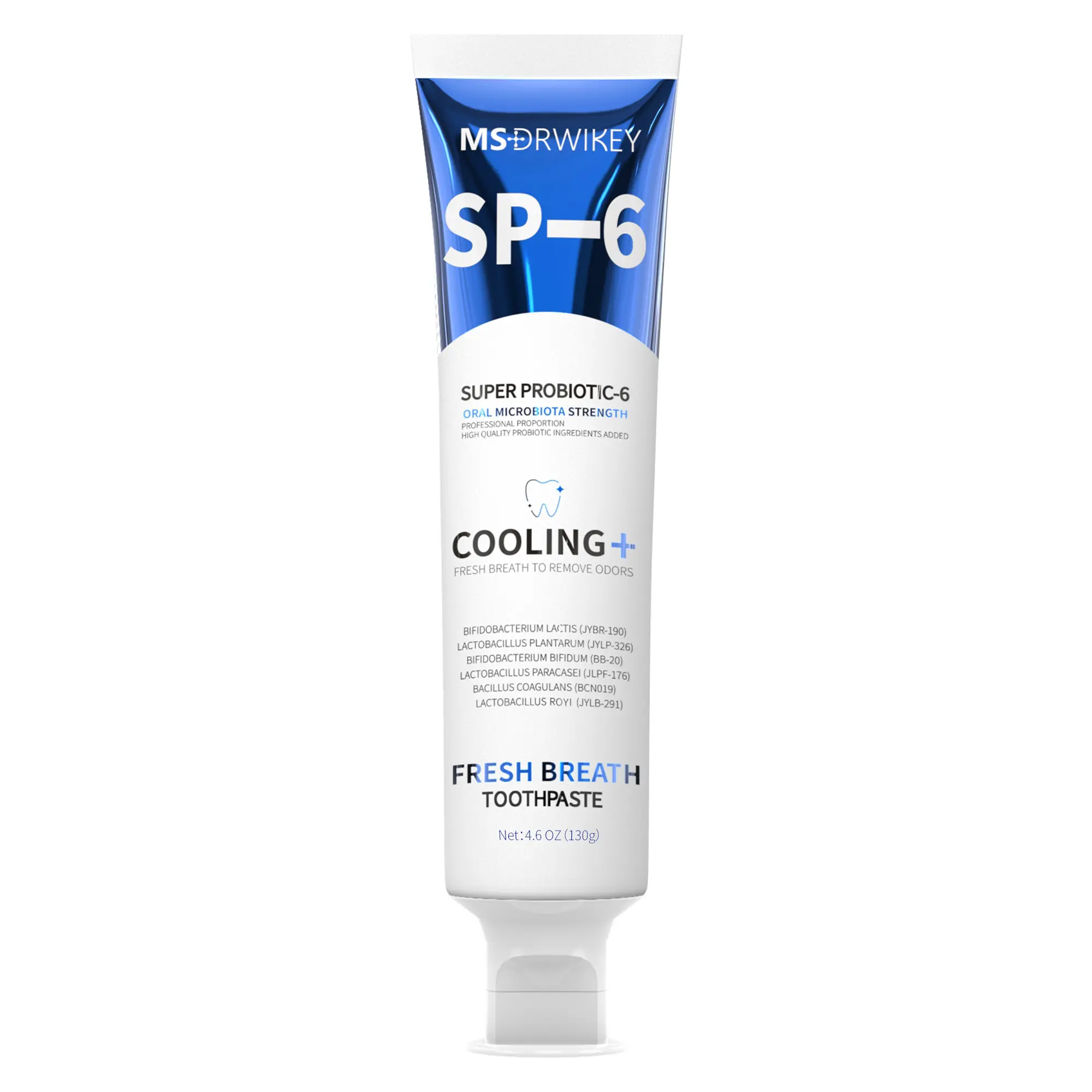 MSDRWIKEY  Cooling  Fresh Breath Toothpaste | Probiotics & Mint Extract | Long-Lasting Freshness & Oral Balance