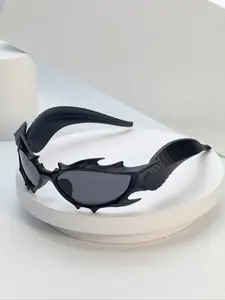 Trendsetting Decorative Glasses, Oversized Geometric Frame, Eyecare Fashion Accessory, Sporty Style, All-Season Wear, High Quality Eyewear