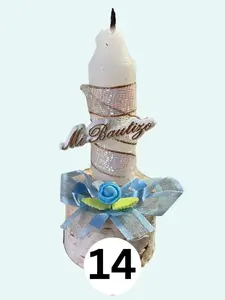 Baptism Candle (Pack of 12) Decoration for Your Special Occasion #14