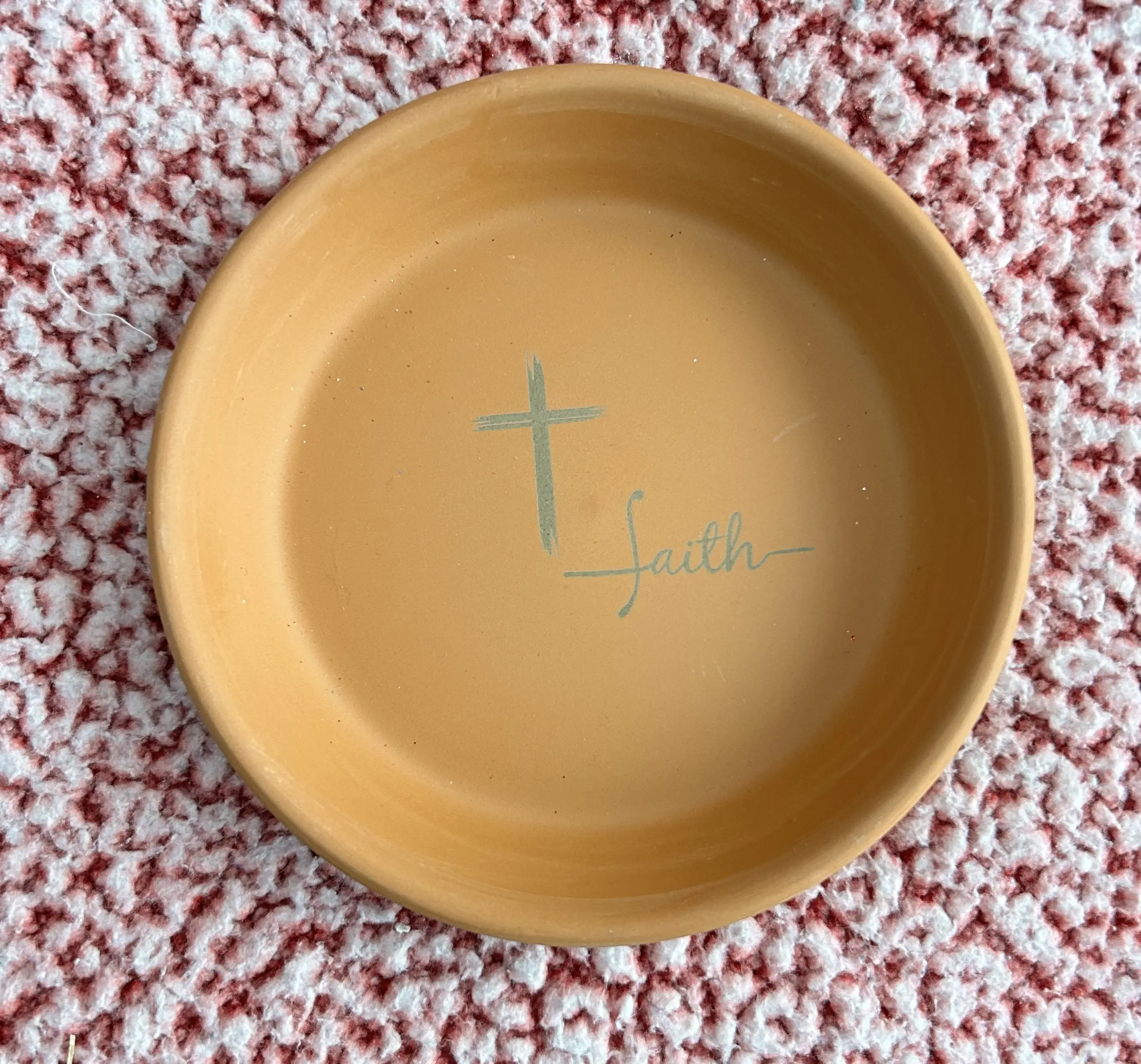 Prayer Bowl w/ cross and Faith