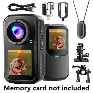 NUISK (Memory card not included） Mini Body Camera with Magnetic Clip 110 Minutes Recording  Waterproof Compact for Lecture Travel Pet Walking Outdoor Activities - Audio Bodycam Camera Portable