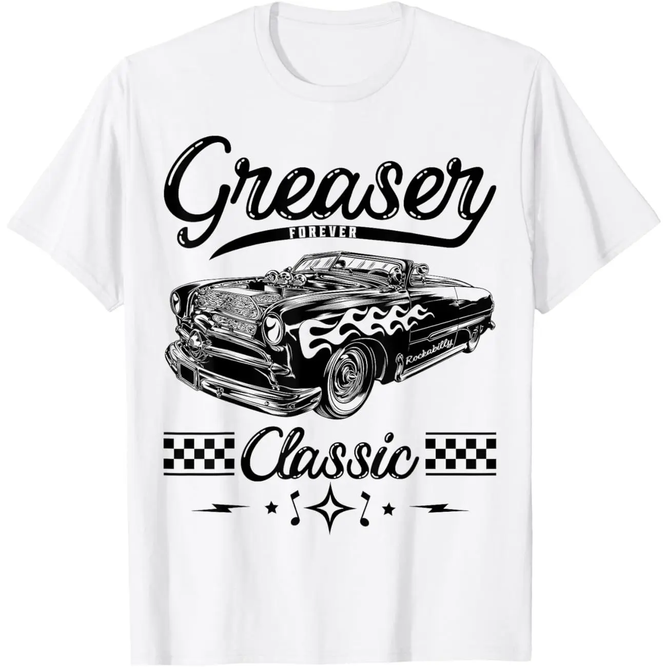 Greaser Forever 1950s Sock Hop Retro 50s Vintage Rockabilly T-Shirt IOM