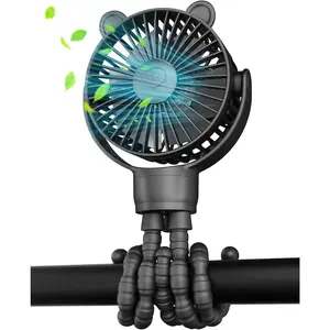 Portable Mini  Fan,  Operated Small Clip on Fan, Detachable Flexible Tripod  Fan with 3 Speed, Rechargeable Personal Fan for  Seat  Treadmill Travel