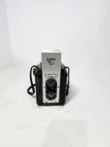 Vintage 1940's Argus Argoflex Seventy - Five Point and Shoot Camera with Strap, Two Toned