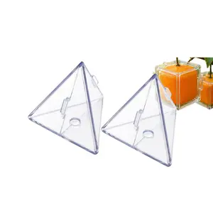 2PCS  Fruit Shaping Mold Set, Cube & Triangle Fruit Mold for Growing Unique Shapes, Reusable Transparent Plastic Fruit Grow Molds for Tomato, Strawberry, Cucumber, Garden DIY Tool