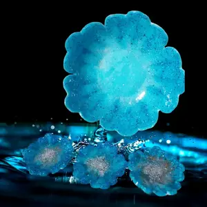 large Hibiscus flower bowl with 3 matching coasters