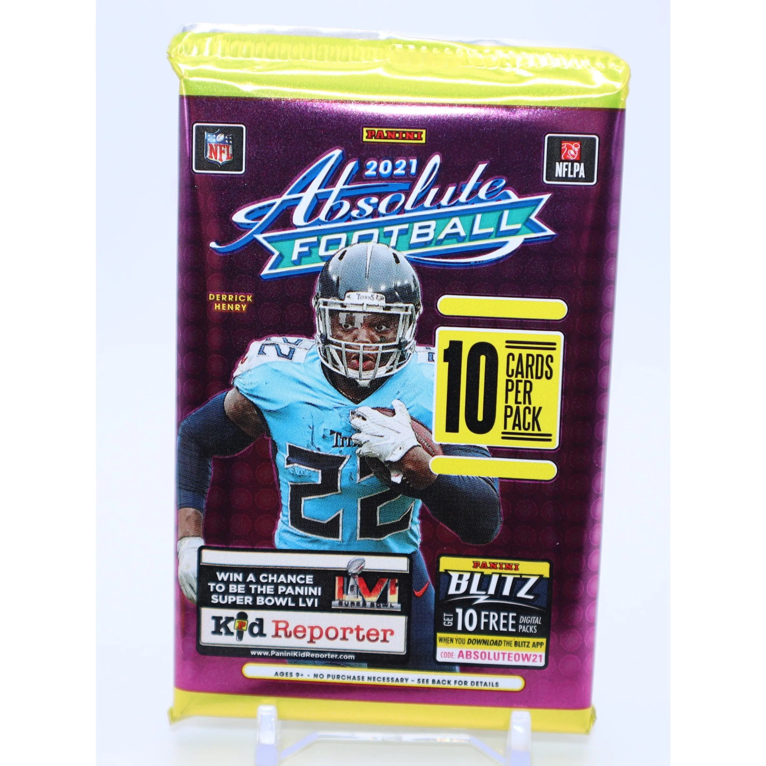 2021 Panini Absolute Football Mega Box Pack - 10 Sports Trading Cards, Collect Them All, Kaboom Inserts, Ultra Rare Kaboom Inserts, Red Parallels, Kaboom Insters