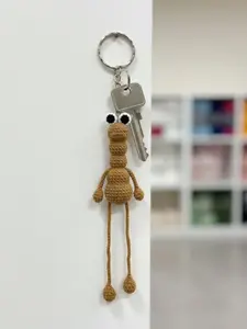 Marcus the Worm Keychain Crochet | Marcus the Worm Crochet Keychain Gift, Keyring Crochet Gift, DIY Key Chain, Custom Crochet Keyring Gift