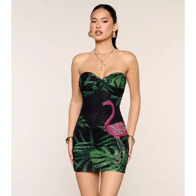 asta resort green mini dress show_SS26