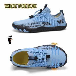 Women’s Wide Toe Box Running & Water Shoes, Breathable Mesh Lightweight Athletic Sneakers, Shock-Absorbing Non-Slip Sports Footwear, Quick-Dry Low-Top Trainers for Jogging, Gym, Trail Running & Water Activities