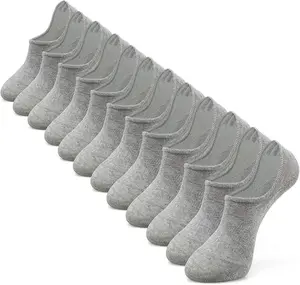 IDEGG  No Show Socks Women Low Cut Ankle Short Anti-Slid Athletic Running Novelty Casual Invisible Liner Socks(6*Grey） Comfort Basic Minimalist Lady Womenswear  6*Gray