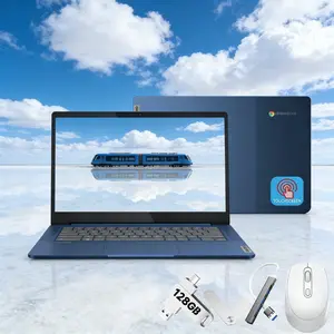 Lenovo  Slim 3 Chromebook Laptop, 14" FHD Touch Screen for Student and Business, 8-Core MediaTek 520 Processor, 4GB RAM, 64GB eMMC,13.5H Long Battery, Wi-Fi 6, Webcam, Chrome OS Abyss Blue