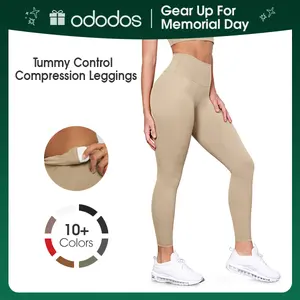 ODODOS Women's ODLIFT Compression Leggings, 25"/28" High-Waist Sports Bottoms for Yoga Workouts
