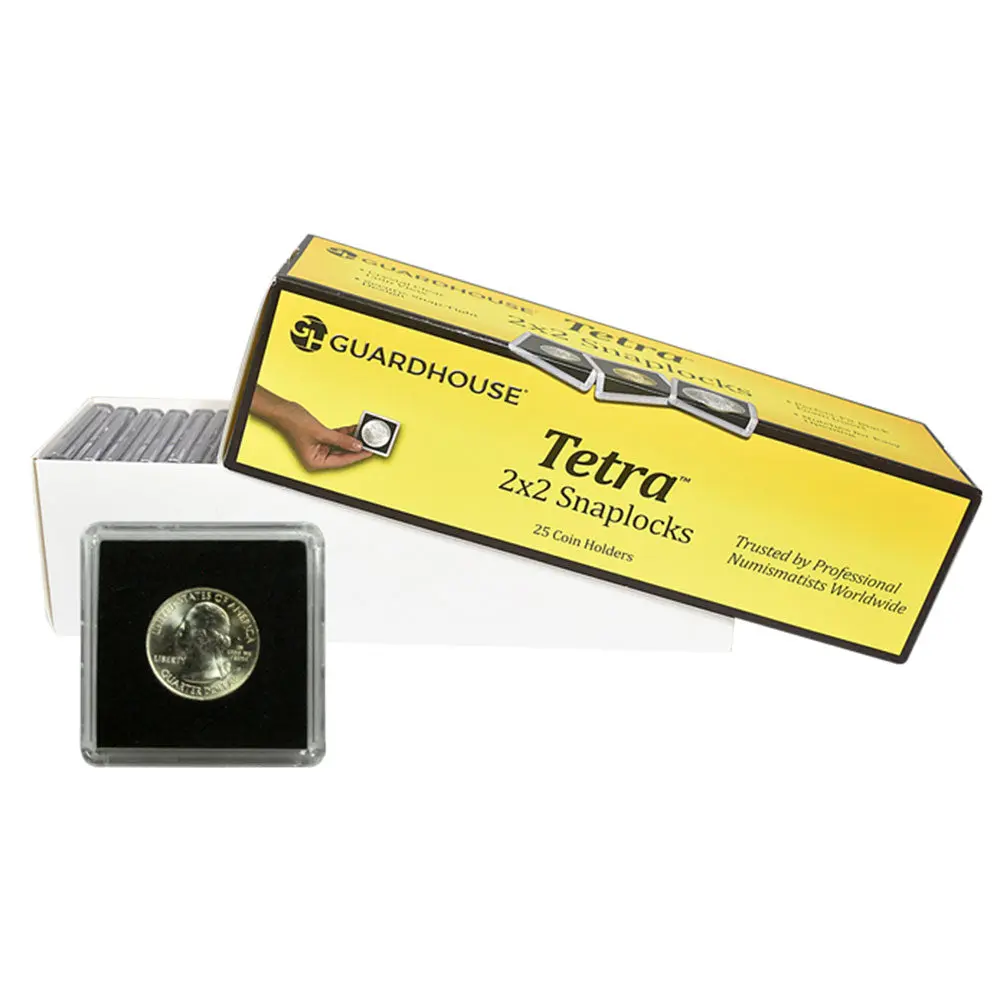 Tetra 2x2 Snaplock Quarter Coin Holders, 25ct Box