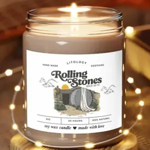 Rolling Stones Easter Gift, Easter Candle Jesus Easter gift, Easter Gift, Christian Gift Easter Small Gift Christian Easter Basket Gift Teen
