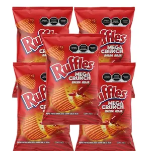 Ruffles Mega Crunch Salsa Roja - 5pack (Mexican Chips, Snack)