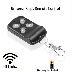 433mhz Wireless Remote Control for Cloning Garage Door Keys, Face-To-Face Copy Rolling Code Transmitter, Lithium Button Cell Battery