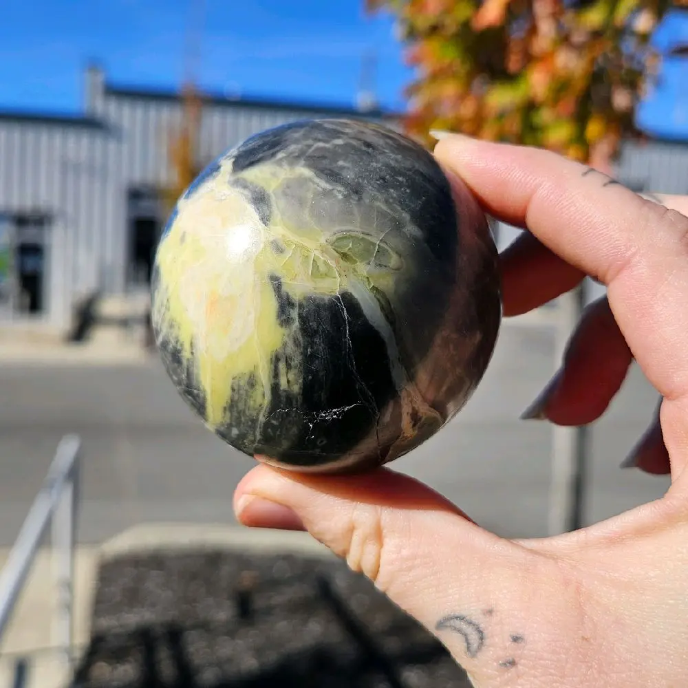 Serpentine Sphere - Serpentine Crystal