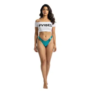 Teal Carnival Vibes Bikini Bottoms