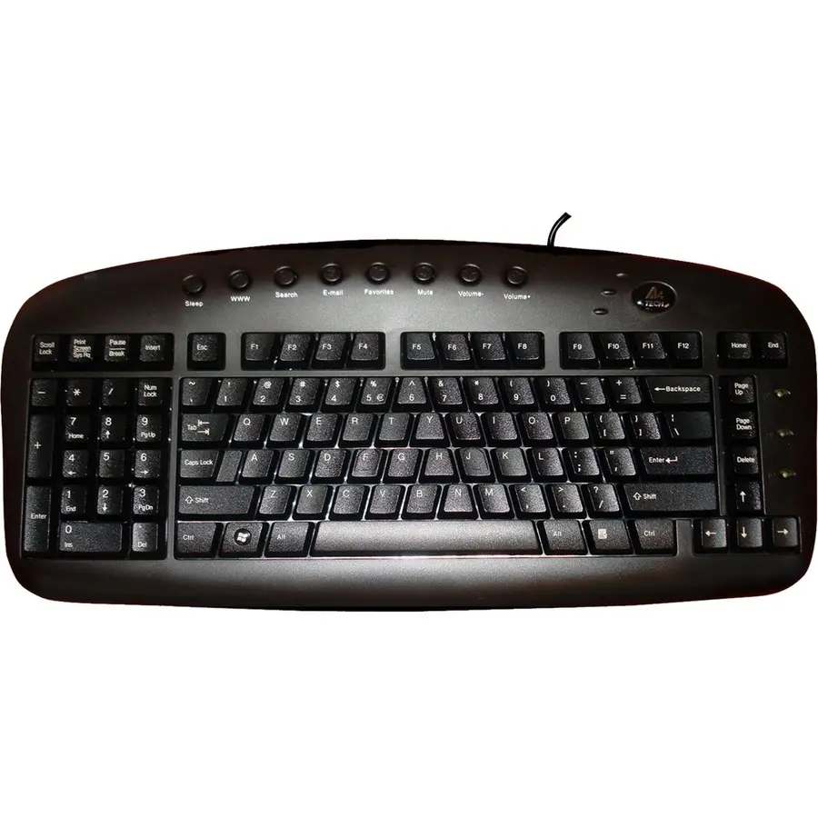 A4Tech Left Handed Ergonomic Wired Keyboard - Black
