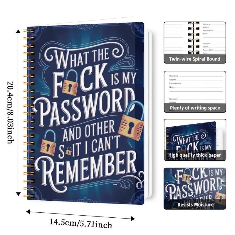 Password Notebook, Minimalist Advanced Address &Password Manager with Website Login Quick Access,Username & Password Storage Log Book for Home OfficeInternet Computer Use, Ideal Holiday Gift Workbook