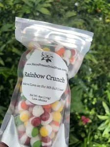 Rainbow Crunch (Freeze Dried Skittles), 6oz bag Sweet Candy Snack