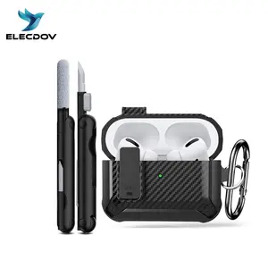 AirPod Pro Case Cover with Cleaner Kit - Shockproof Protection & Keychain - Compatible with AirPod Pro 2nd Generation Case (2023/2022/2019)