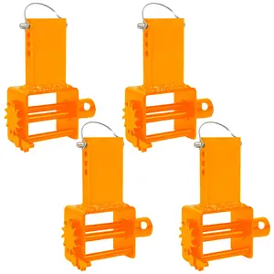 GARVEE Trailer Stake Pocket Winch, Heavy Duty Trailer Stake D Ring for Trailer with Standard Size Winch Bar, Orange, 4 Pack