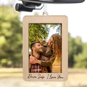 Wooden Car Interior Decoration, Car Rearview Mirror Hanging Ornament, Car Interior Decoration Accessories for Men & Women, Car Interior Accessory