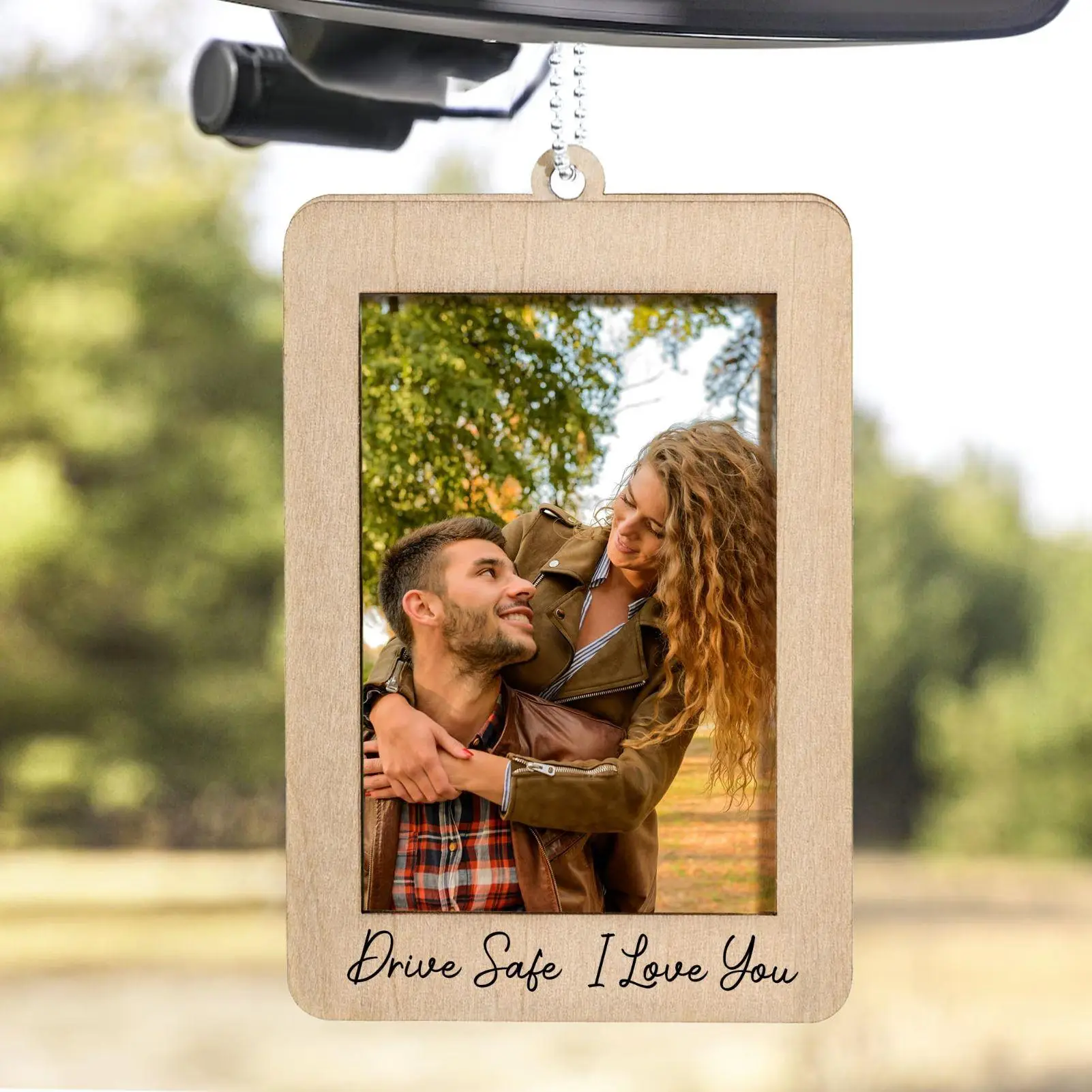 Wooden Car Interior Decoration, Car Rearview Mirror Hanging Ornament, Car Interior Decoration Accessories for Men & Women