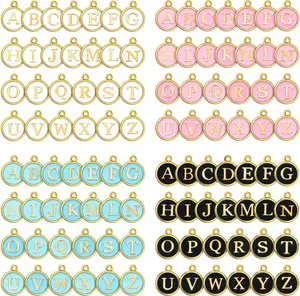 104PCS Alphabet Letters A-Z - Initials Pendant Charms for Jewelry Making, DIY Necklace, Bracelet, Keychain - Perfect for Jewelry Making Charms, Keychains,Bracelet Charms, Decorative Accents summervibes