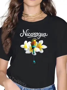 100% cotton Nicaragua Guardabarranco Sacuanjoche Torogoz 505 Nicoya Flor T-Shirt women graphic shirts