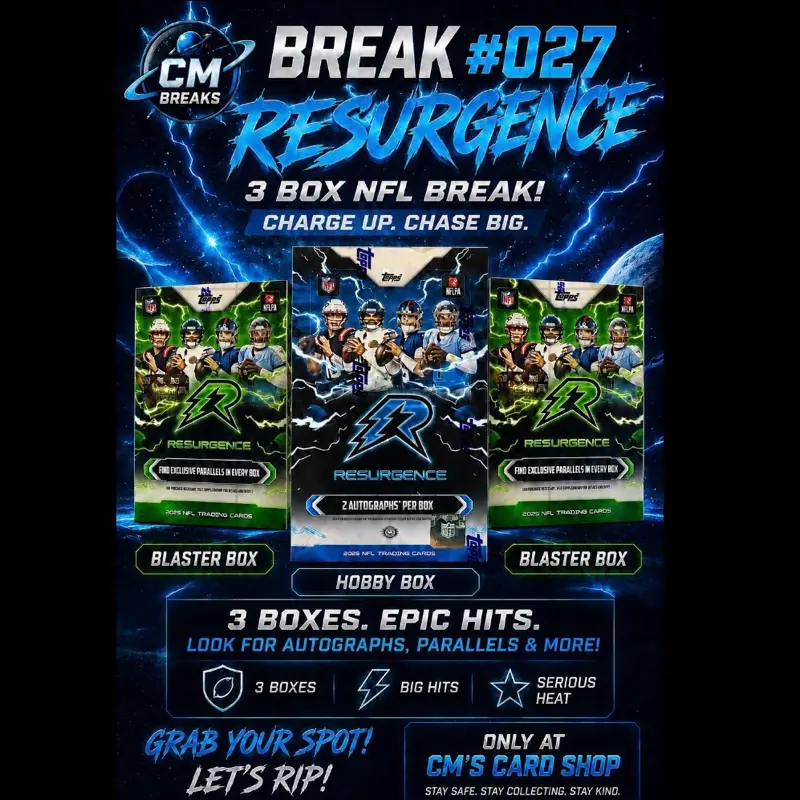 Break #027 - PYT 2025 NFL Topps Resurgence - 1x Hobby Box & 2x Blaster Boxes