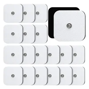 10/20/50/100pcs Replacement TENS Massager Electrode Pads EMS Muscle Stimulator Conductive Gel Pads for Body Relaxation Pain Relief Physical Therapy Device Accessories 3.5mm Snap