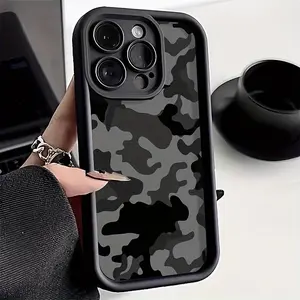 Cool Camouflage 78 Plus Anti-Drop Soft Case Casing, Simple High-End Cushion Cover for iPhone 14 Pro Max, Apple 13, XS Max, 12 Pro, XR, 11, 13 Full Coverage