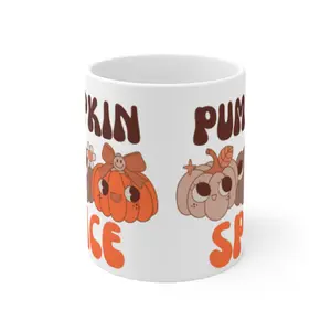Pumpkin Mug, Fall Decor, Autumn Coffee Cup, Halloween Gift, Thanksgiving Kitchenware