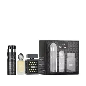 Lattafa Perfumes | 3 pc Rave Now Black Gift Set - 100 ml EDP - 200 ml Body Spray - 50ml Hair mist