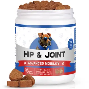 Glucosamine for Dogs — Hip & Joint Supplement Chews for Dog with MSM, Green Lipped, Turmeric, Collagen, Omega-3, Vitamins — Mobility Support for All Ages & Sizes Dogs, 200Ct