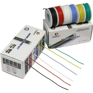 Hook up Wire Kit (Stranded Wire Kit) 18 Gauge Flexible Silicone Rubber Electric Wire 6 Colors 16.4 feet Each 18 AWG