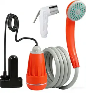 Portable Shower, Portable Camp Shower Pump with Rechargeable Battery, Portable Shower for Camping, Portable Outdoor Shower Head for Camping, Hiking, Traveling(+ Handheld Sprayer)