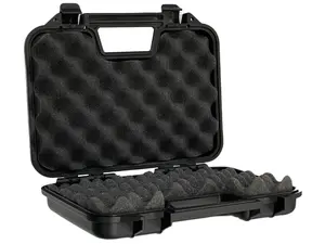 Hard Storage Case with Foam Padding Secure Lockable Carry Case (Black)