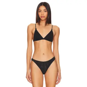 Cou Cou Intimates The Triangle Bralette in Black