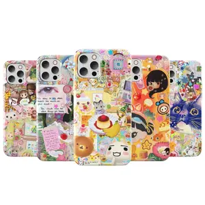 Kawaii Collage Phone Case Cute Aesthetic Japanese Phone Cover  for iPhone X, 11, 12, 13, 14, 15 & more –  SS Galaxy S21 to S25 Ultra, Plus with Suction