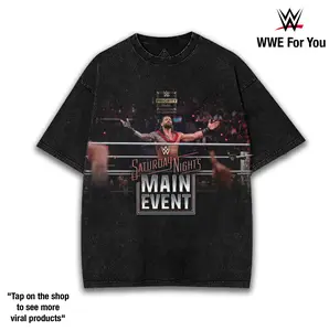 Roman Reigns Saturday Night’s Main Event T-Shirt 230gsm Cotton – Showcasing His Legendary Championship Reign, Dominant In-Ring Career, Bloodline Era Leadership & Iconic Main Event Moments That Defined Modern WWE