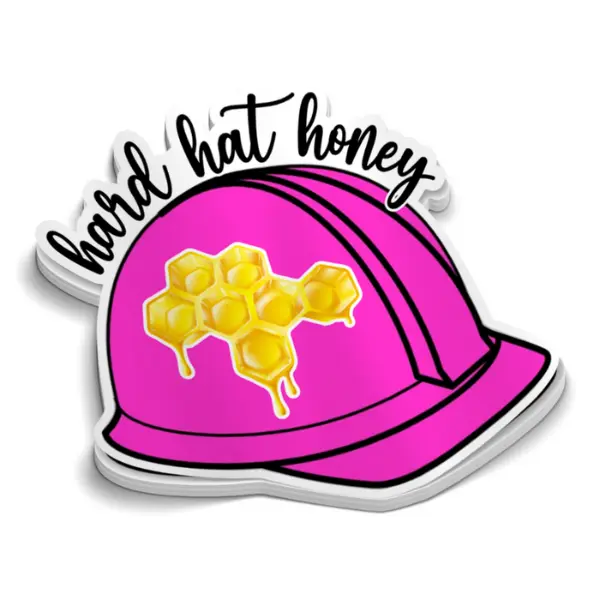 Hard Hat Honey Stickers for Women - Hard Hat Stickers, Funny Sarcastic Stickers, Cooler, Toolbox, Meme, Laptop, Decal, Vinyl