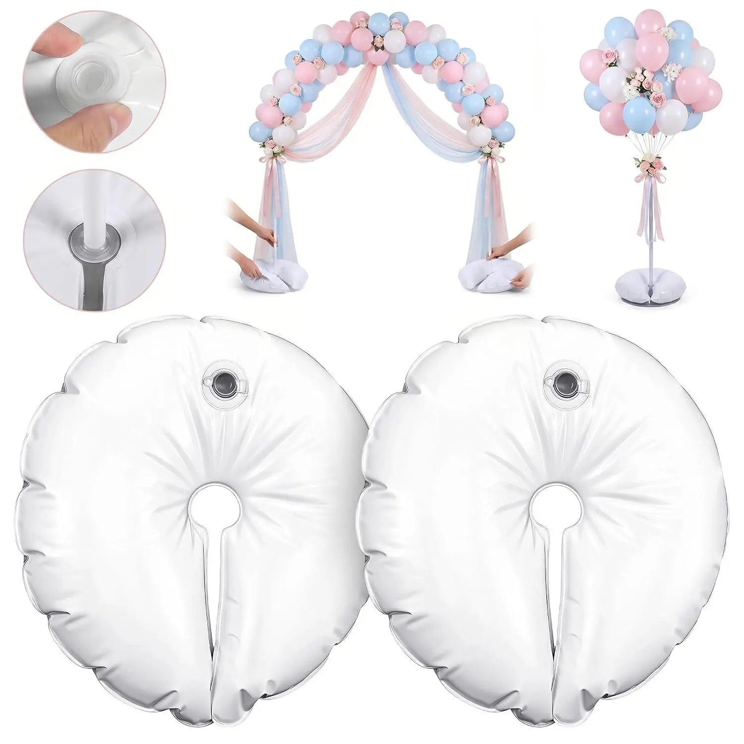 Water Weight Bags For Balloon Arch 2Pcs U-Shaped Reusable Water Fillable Base Balloon Stand Weights For Party Wedding Graduation Decor (Each 10 Lbs)